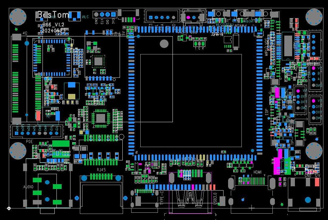 B66 RK3566 SBC top view