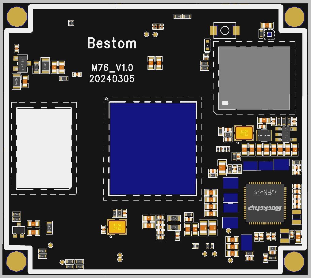 M76 RK3576 Core board top view